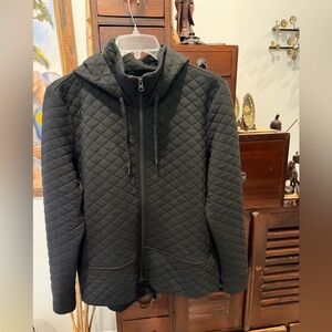 DSG Quilted Black Hooded Jacket
